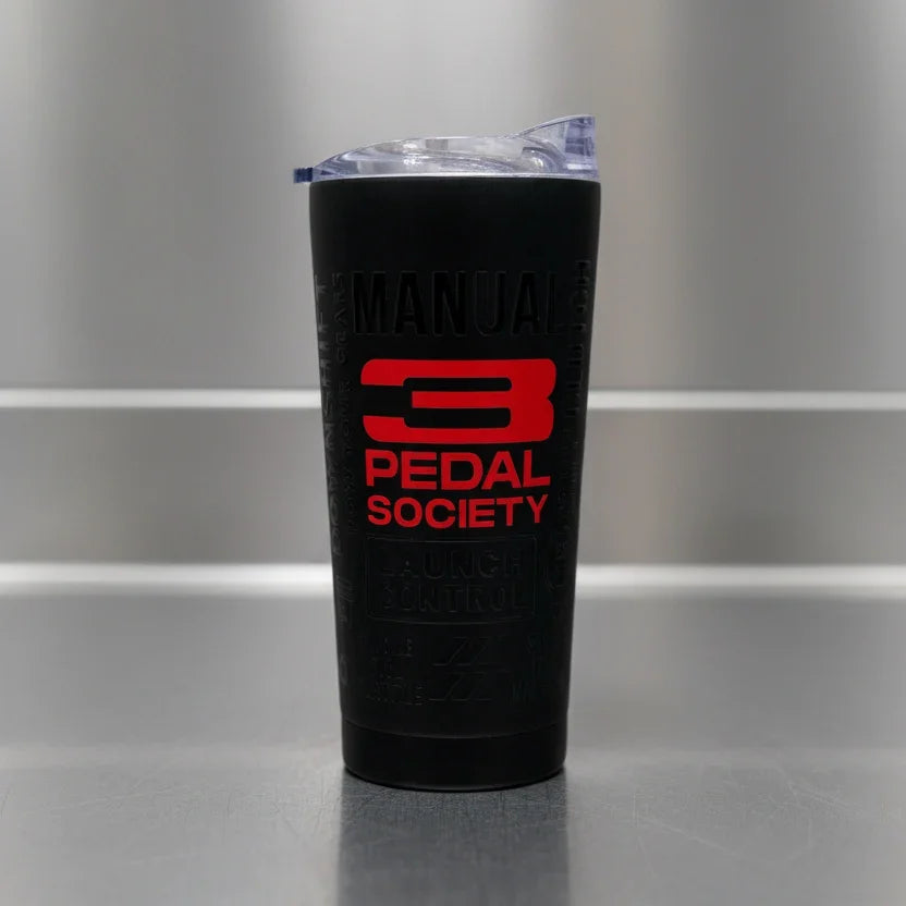 3 Pedal Society 20oz Tumbler - black